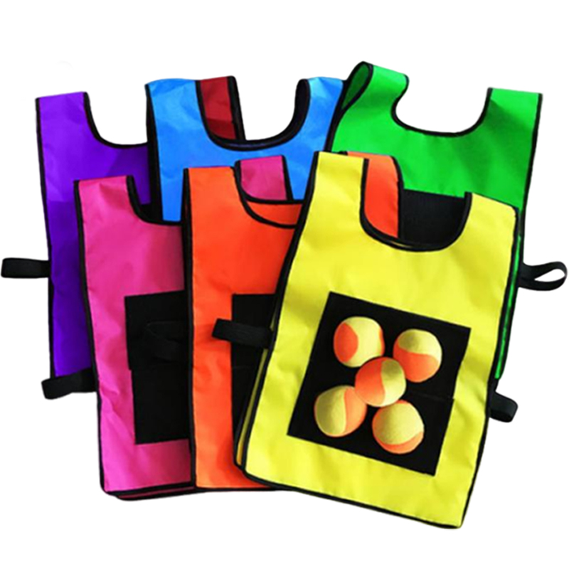 Kids Outdoor Vest - Children Sticky Ball Vest Toy with