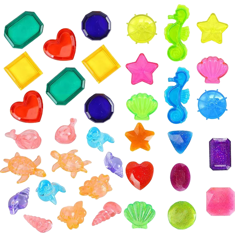 Kids Outdoor Yard Games - Children Colored Plastic Gem Toy Diving