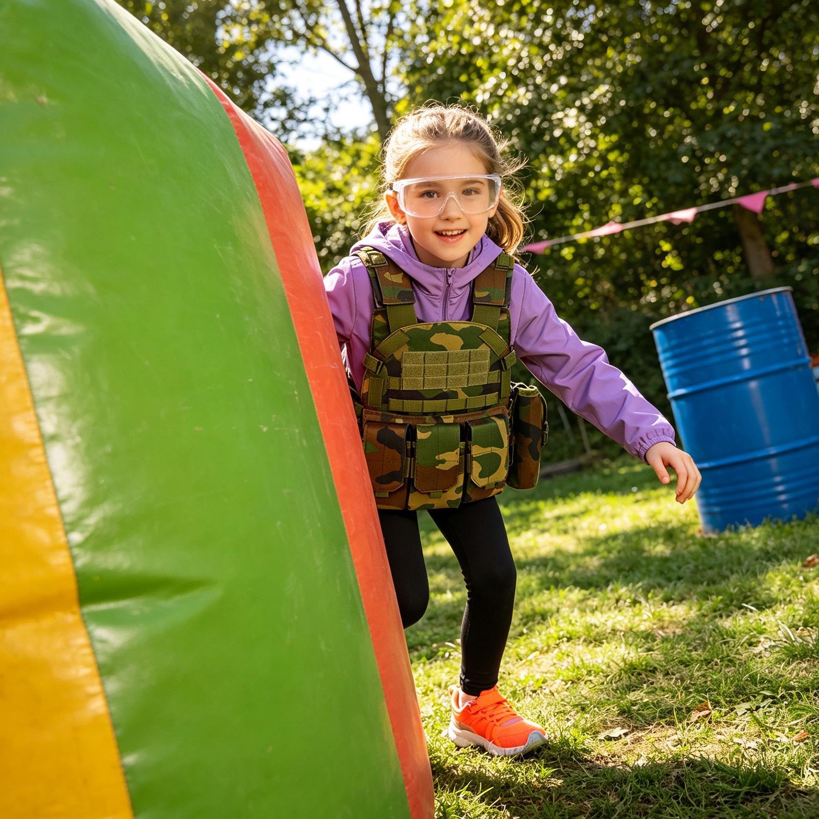 Kids Outdoor Vest - Airsoft Kids Vest Adjustable Outdoor Paintball