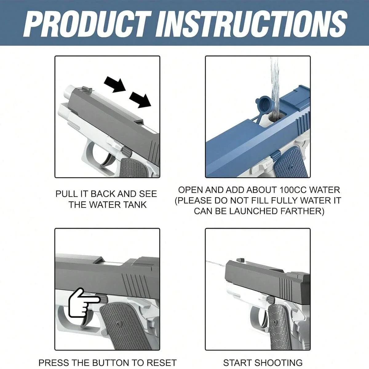 Toy Water Guns Pistol Toy Squi - огляд і ціна Water Gun Soaker