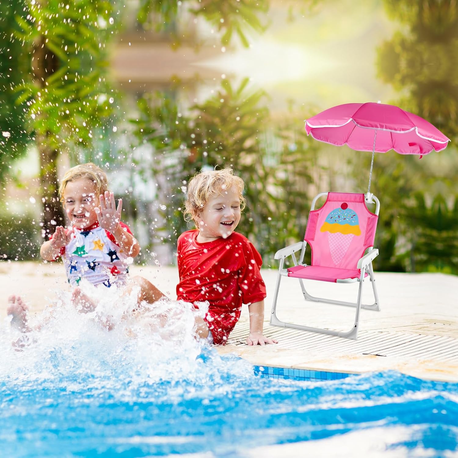 1 Set Folding Beach Chair with - огляд і ціна Kids Outdoor Lounge Chair