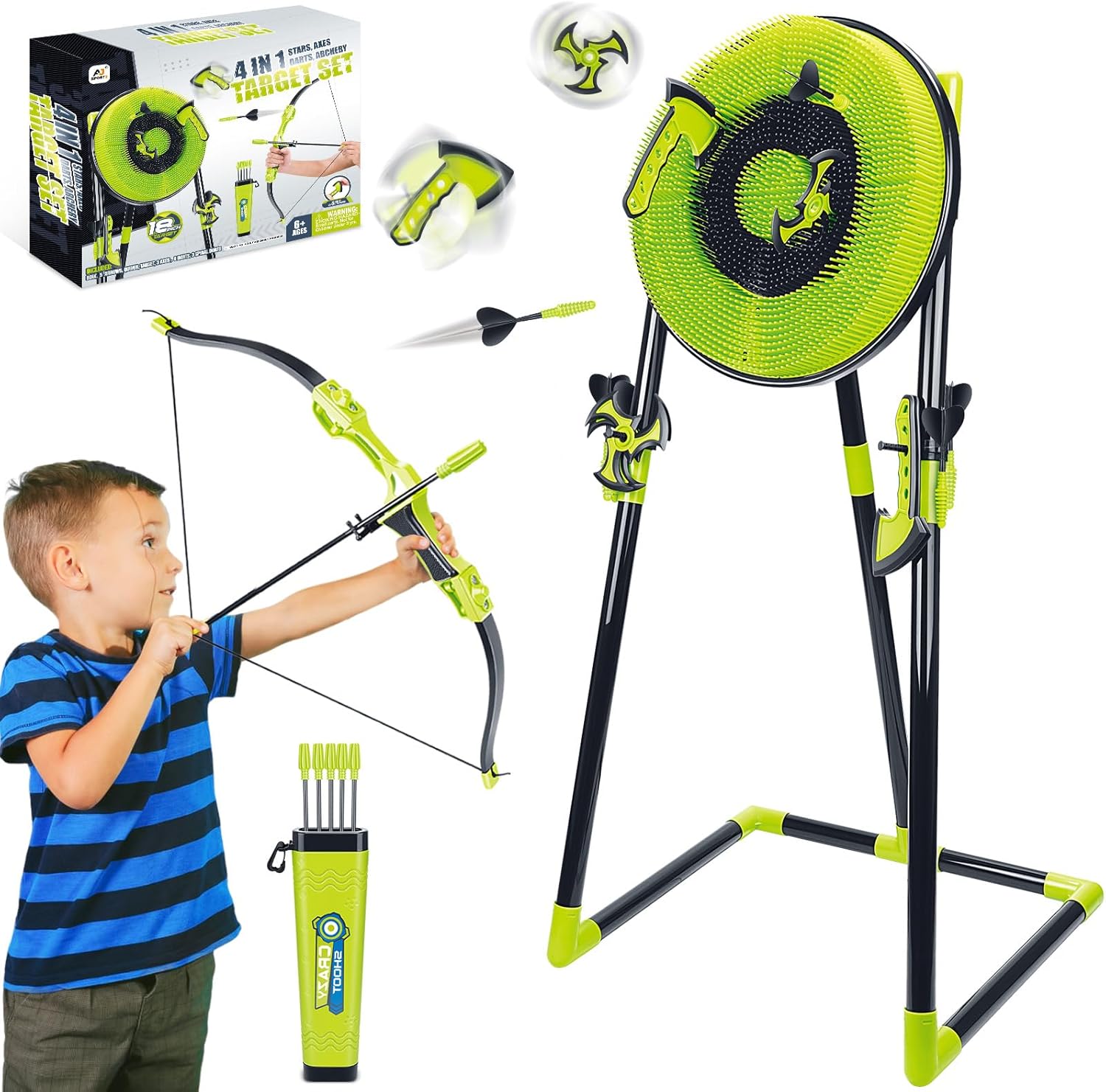 4 in 1 Axe Throwing Target Set - огляд і ціна Kids Outdoor Ninja Set