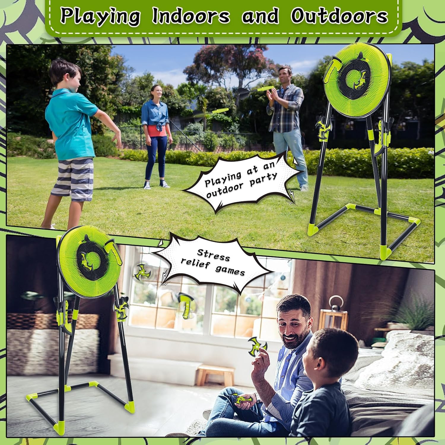 4 in 1 Axe Throwing Target Set - огляд і ціна Kids Outdoor Ninja Set