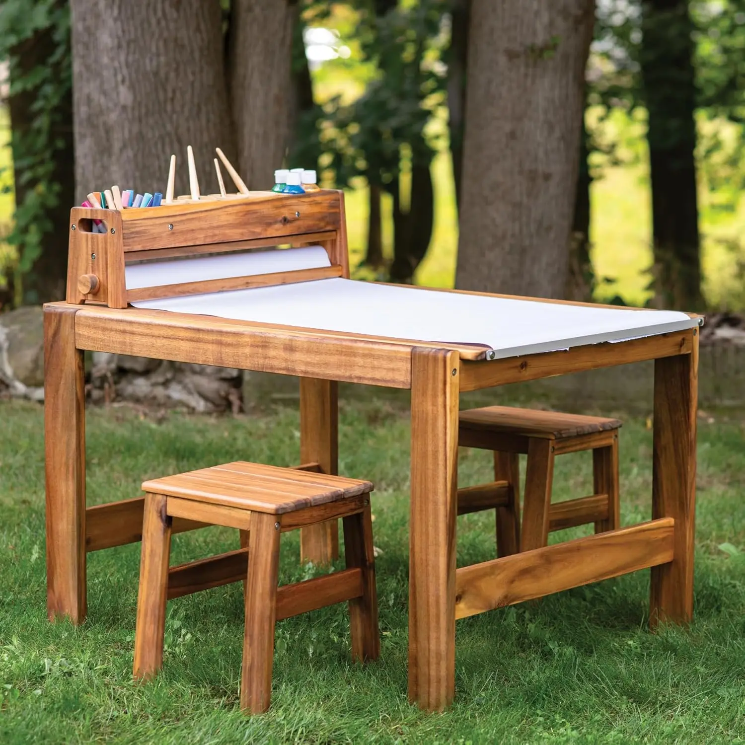 Acadia Outdoor Art Table and S - огляд і ціна Kids Outdoor Table And Chair Set
