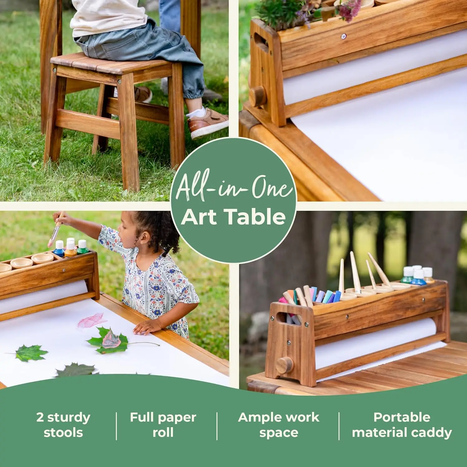Acadia Outdoor Art Table and S - огляд і ціна Kids Outdoor Table And Chair Set