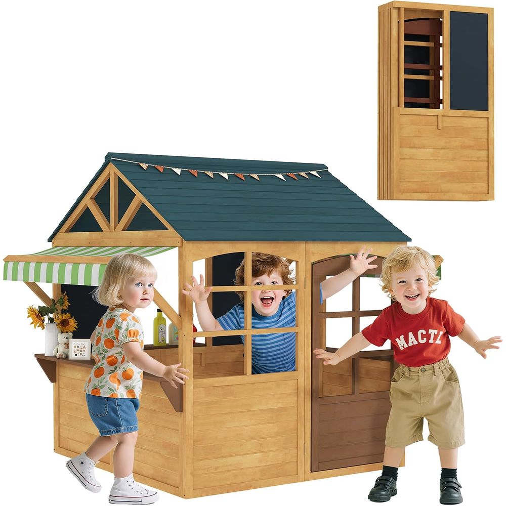 Qaba oldable Outdoor Playhouse - огляд і ціна Qaba Kids Outdoor Playhouse