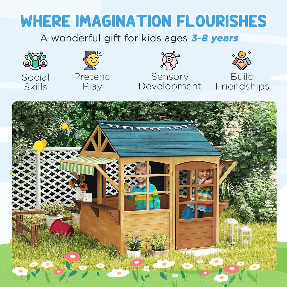 Qaba oldable Outdoor Playhouse - огляд і ціна Qaba Kids Outdoor Playhouse