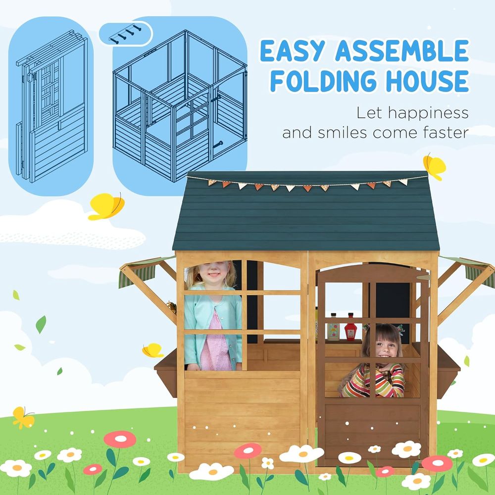 Qaba oldable Outdoor Playhouse - огляд і ціна Qaba Kids Outdoor Playhouse
