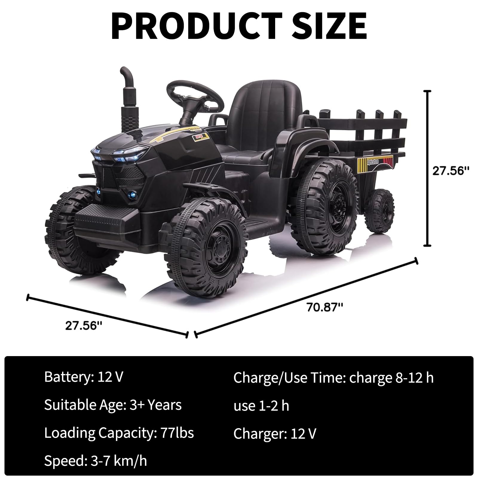 12V Kids Ride On Tractor With  - огляд і ціна Kids Outdoor Ride On