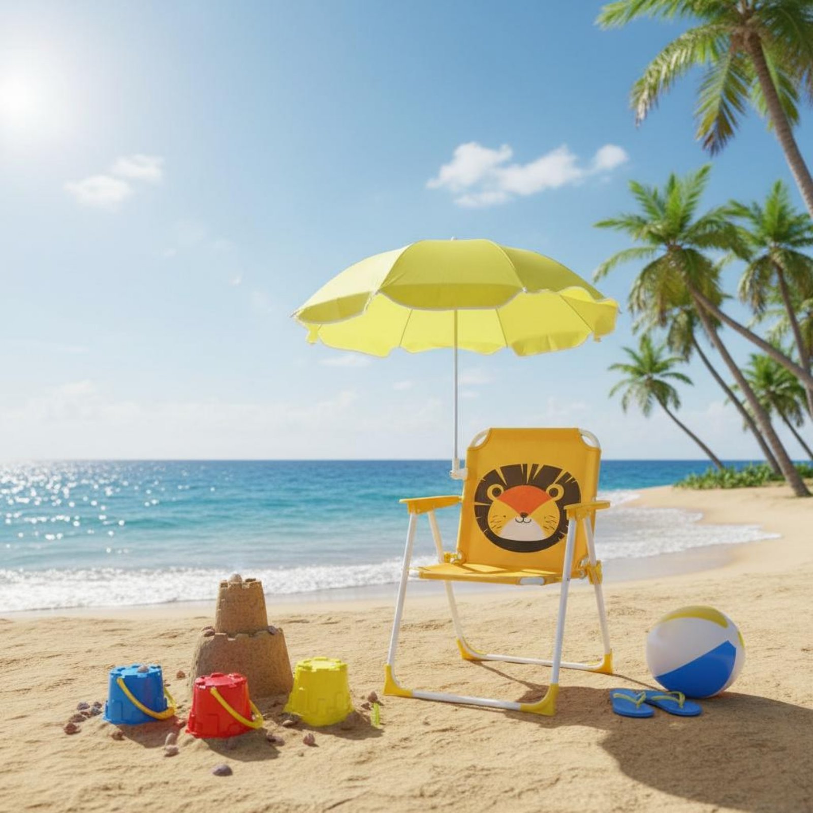 Kids Beach Chair with Umbrella - огляд і ціна Kids Outdoor Foldable Chair
