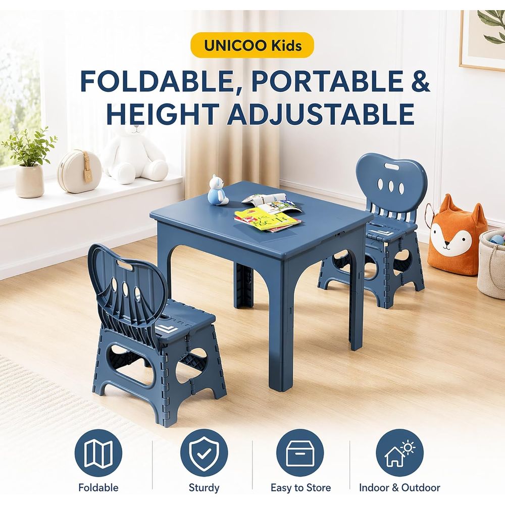 oldable Table and Chair Set, H - огляд і ціна Kids Outdoor Table And Chair Set