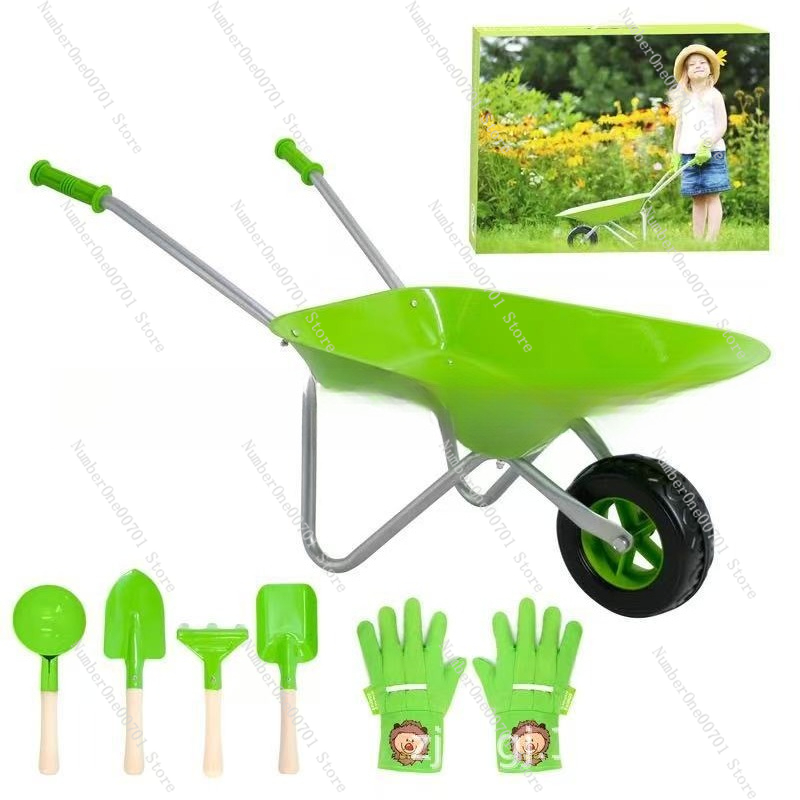 Kids Outdoor Wheelbarrow, Gree - огляд і ціна Kids Outdoor Garden Toys