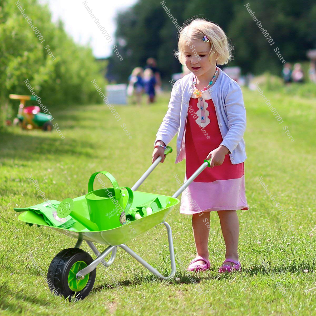 Kids Outdoor Wheelbarrow, Gree - огляд і ціна Kids Outdoor Garden Toys