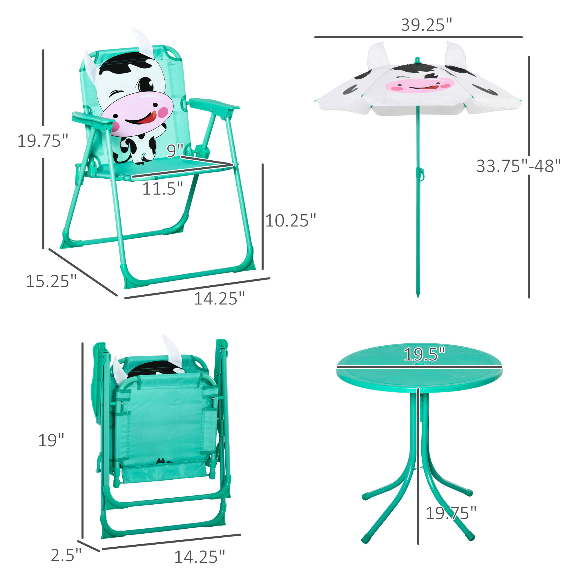 Kids Table and Chair Set, Outd - огляд і ціна Kids Outdoor Table And Chair Set