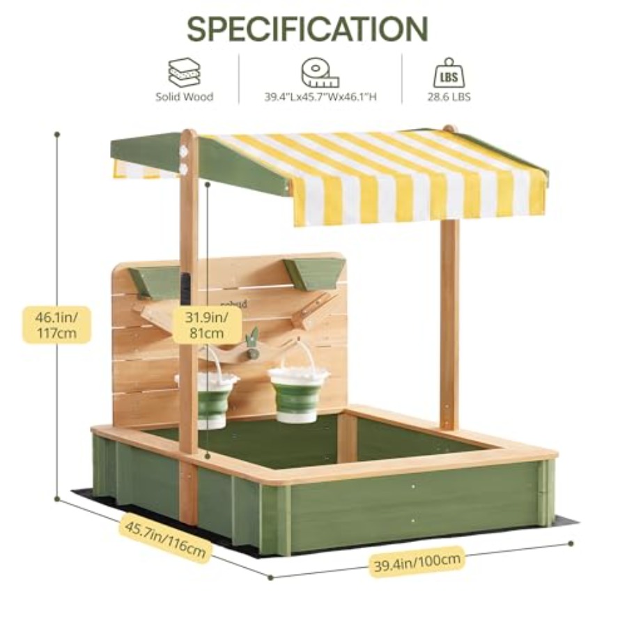 Outdoor sandbox for kids: wood - огляд і ціна Kids Outdoor Seating
