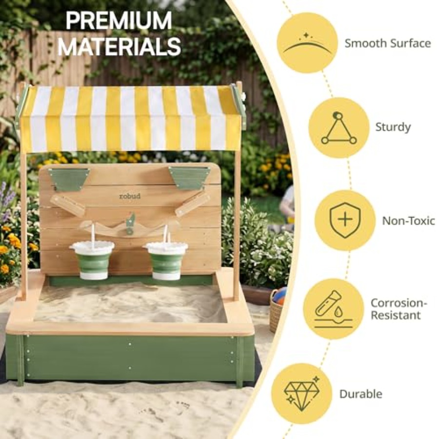 Outdoor sandbox for kids: wood - огляд і ціна Kids Outdoor Seating