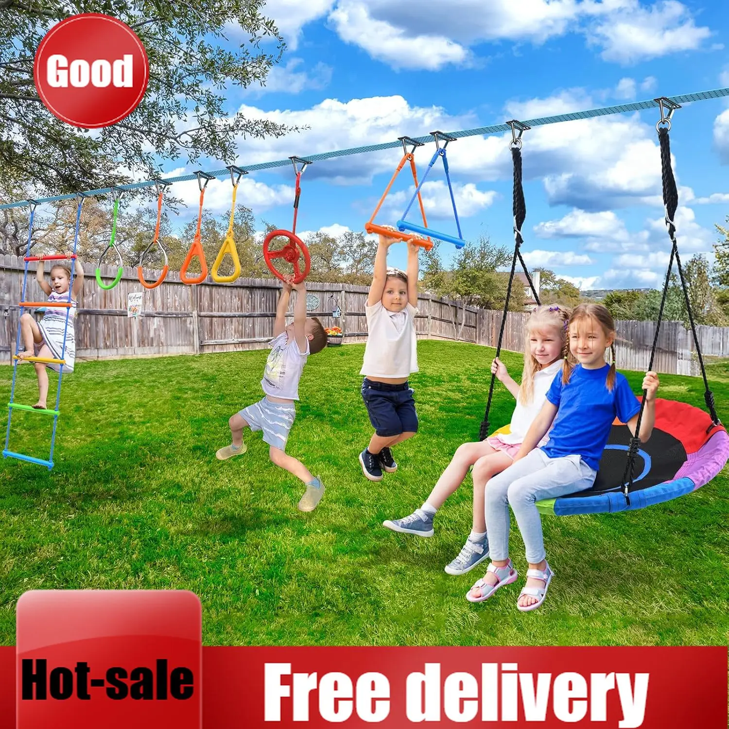 Activity priceHapfan 50 FT Nin - огляд і ціна Kids Outdoor Ninja Set