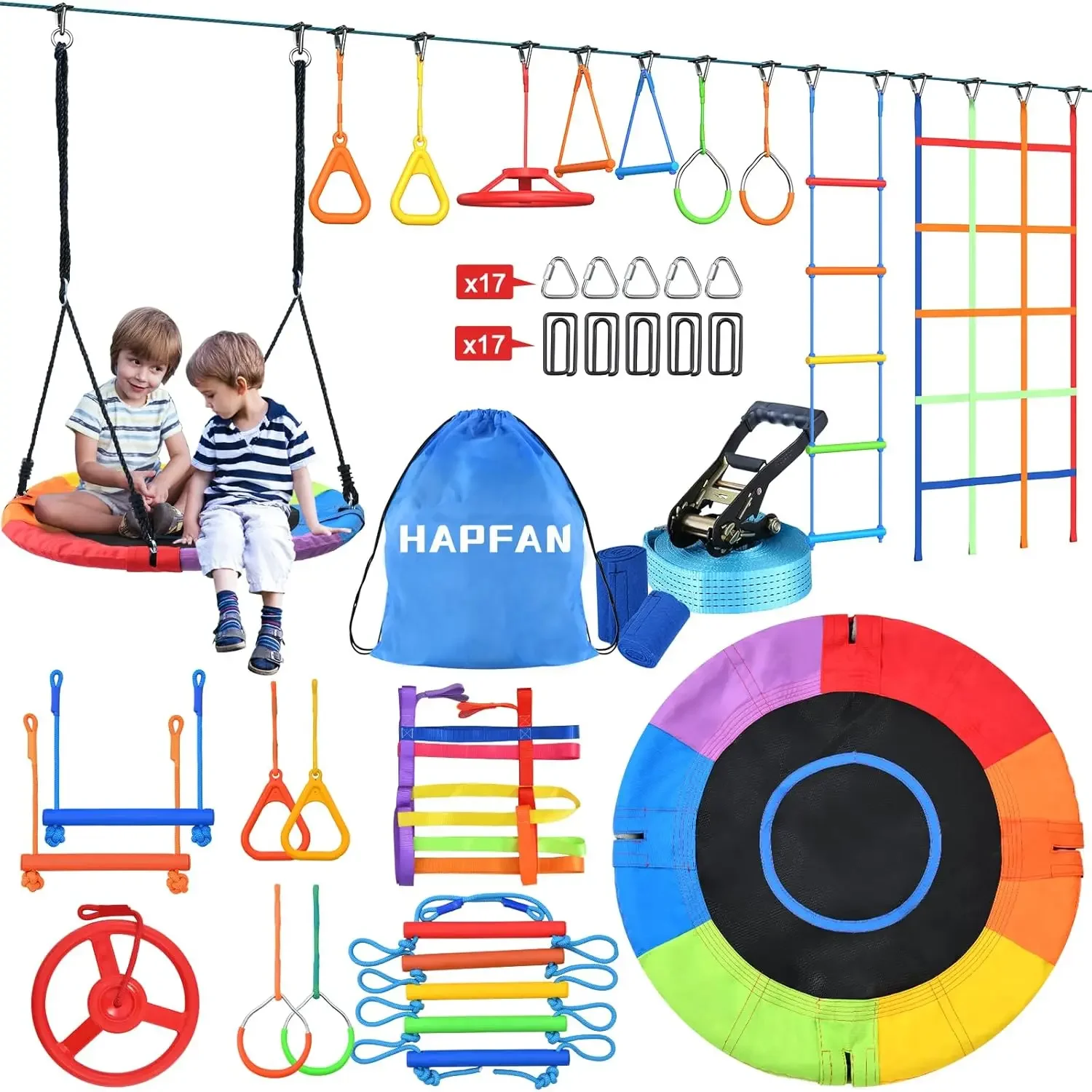 Activity priceHapfan 50 FT Nin - огляд і ціна Kids Outdoor Ninja Set