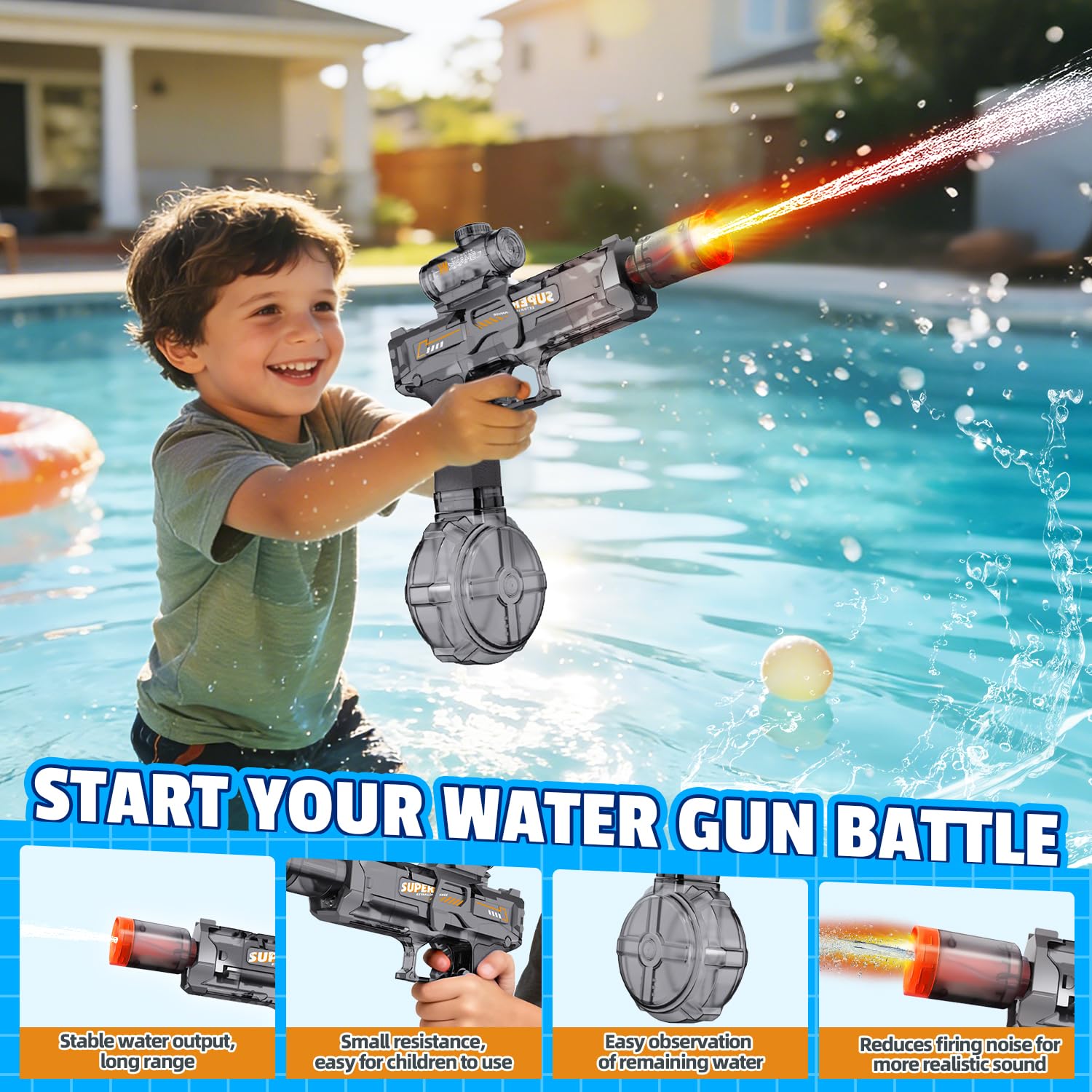 Electric Water Gun for Kids Ad - огляд і ціна Water Gun Soaker