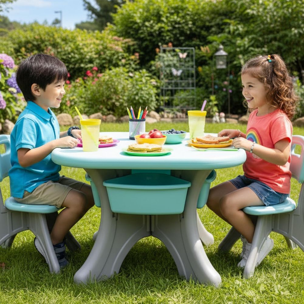 Kids Table and Chairs, 3 PCS A - огляд і ціна Kids Outdoor Table And Chair Set